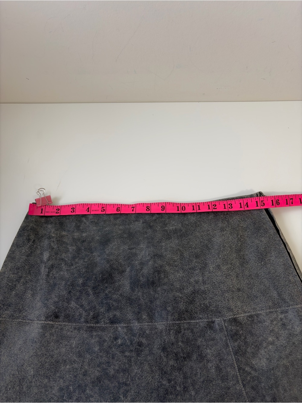 SPANNER 100% Genuine Leather Asymmetrical Skirt Size 8 Gray Y2K - Picture 6 of 8